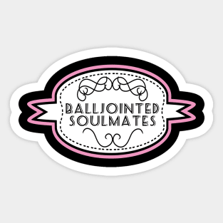 Balljointed Soulmates Design White rose Sticker